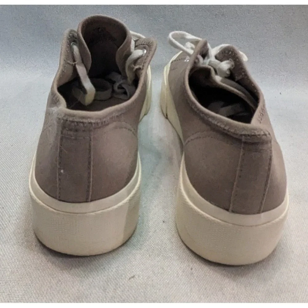 H&M Canvas Platform Sneakers Womens 9.5 Taupe Brown Good Low Top 0976816